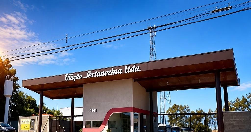 Portaria da Viação Sertanezina, entrada da NovaBus